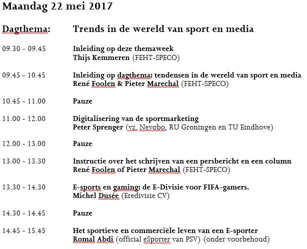 HP_Sportwereld's tweet photo. Programma eerste dag Honours Programme. @SPECO @FEHTILBURG @PB_SPECO @Fontys @LectoraatSPECO @Cruyff_Inst_NL https://t.co/M6whsFM8Us