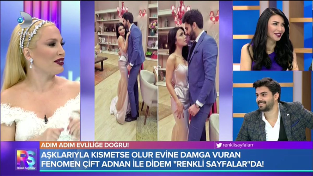 BESyapimTV's tweet photo. Aşklarıyla "Kısmetse Olur" evine damga vuran çift Adnan İle Didem "Renkli Sayfalar"da
@sulezeybek @Lerzan_Mutlu @kanald #renklisayfalar https://t.co/NYc9kNC8pd