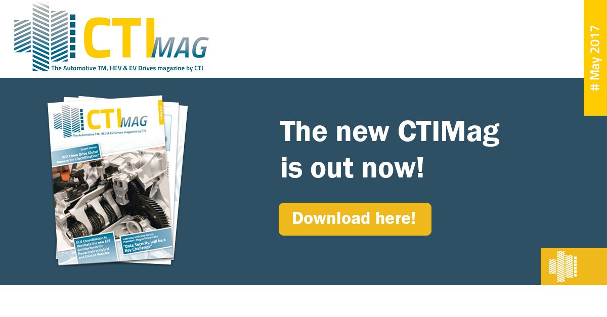 CTI_symposium's tweet image. The new #CTIMag is out now! ow.ly/THiI30bVsb5 #CTI_sym #SurfaceStructure, #ManualTransmisson E/E architectures #powertrain #hybrid #EV