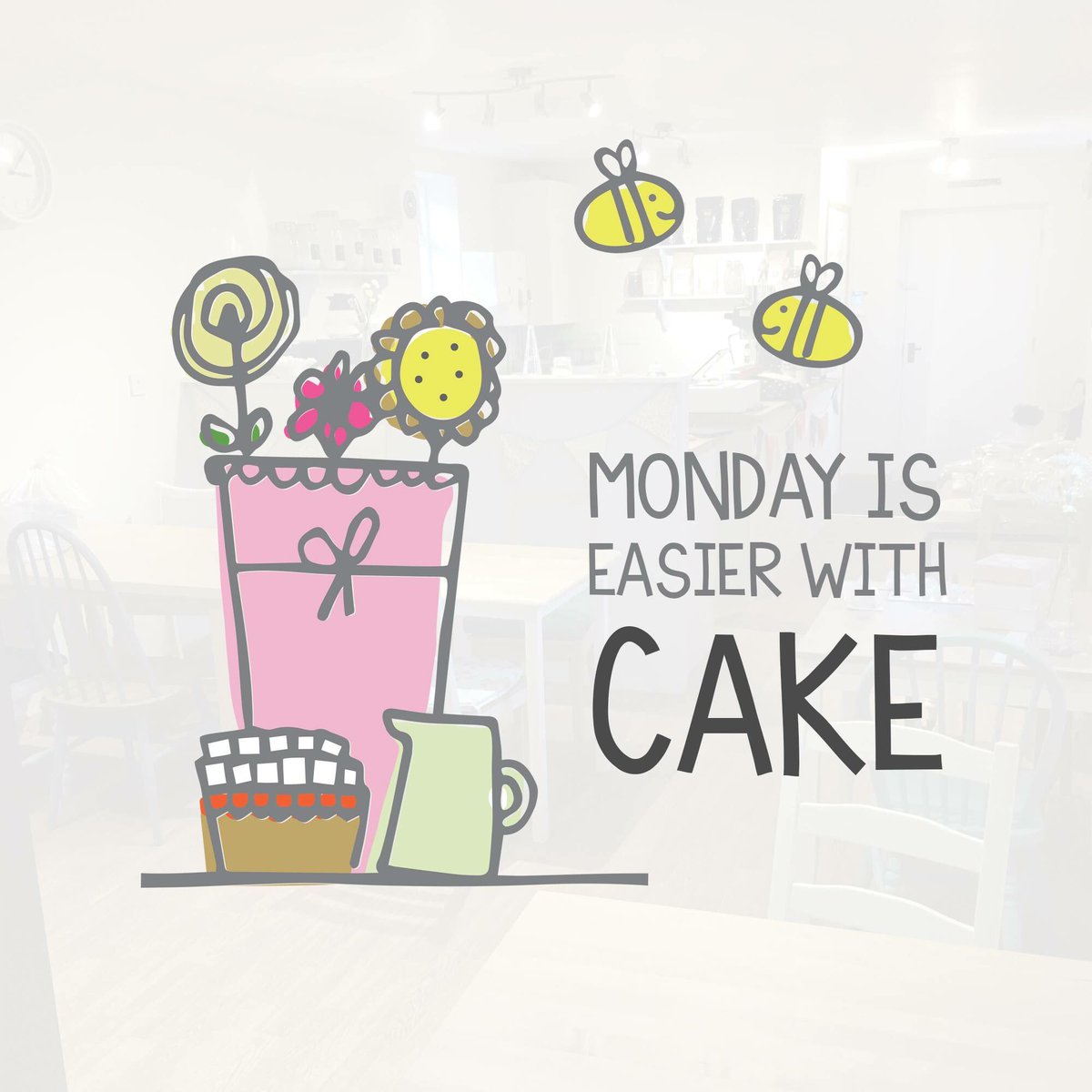 beestearoom's tweet photo. You spend a 7th of your life on Monday, so we think you may as well enjoy it! We’ve found cake helps tremendously! 🐝🍰 #timeforcake https://t.co/SOpndYy41z