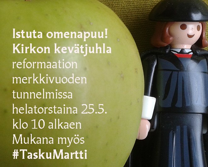 Henkielama's tweet photo. Istuta #omenapuu - #TaskuMartti mukana #helatorstai.n #toivo.n talkoissa.
#Reformaatio #omenapuu &amp; #ruoka #Jyväskylä
https://t.co/ZR0wbhNv9P https://t.co/dffFfqAV1M