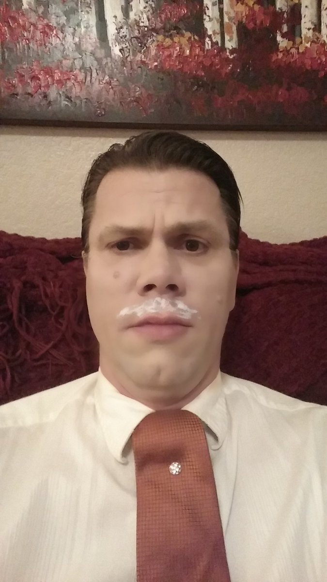 Durrilion's tweet photo. Waiting for the glue to dry is time consuming...now I understand 4 am call times on big films.  #blacksuitofdeath https://t.co/NuQbHKRJck
