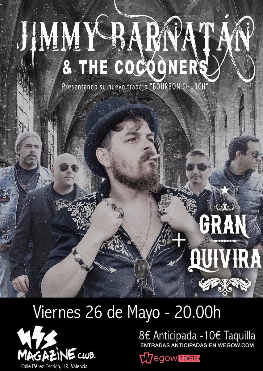 montypeiro's tweet photo. Este viernes @gran_quivira tocamos con @JimmyBarnatan en Magazine y va a molar TODO ¿me ayudáis a difundir con un RT? https://t.co/GIvGknUolC