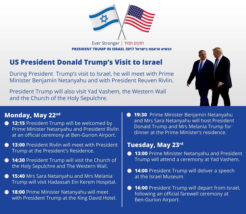 TJVNEWS's tweet photo. US President Donald #Trump will arrive today in Israel. Follow for live broadcasts and updates! https://t.co/nS7jepm4x4