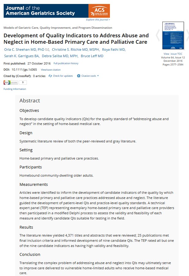 Home Care Quality Indicators