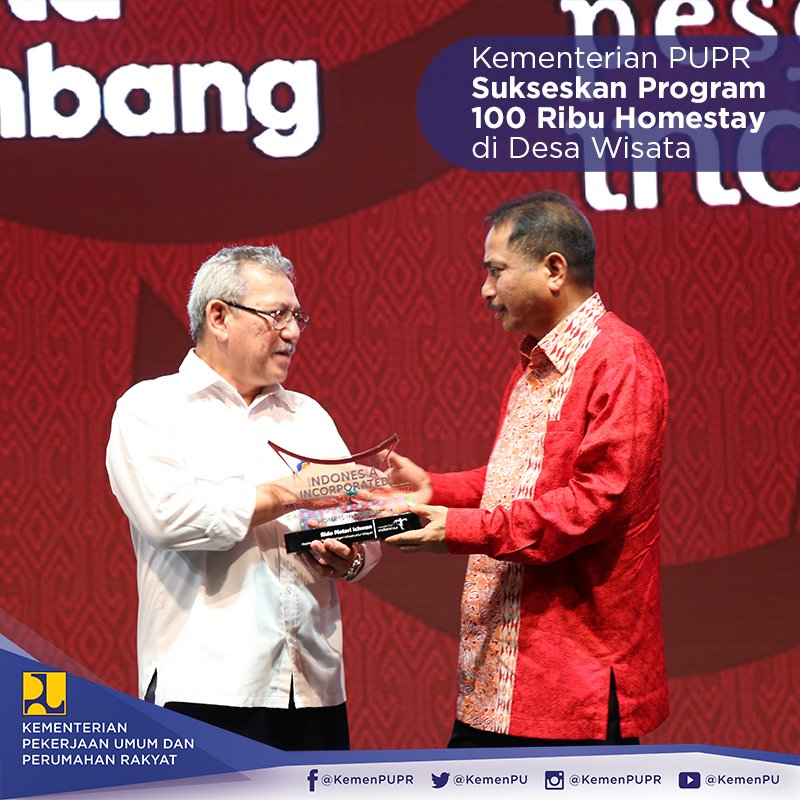 Menteri Pariwisata Arief Yahya: 2017 ditargetkan ada 20ribu homestay, 2018 ditargetkan ada 30ribu homestay dan 2019 hrs ada 50ribu homestay