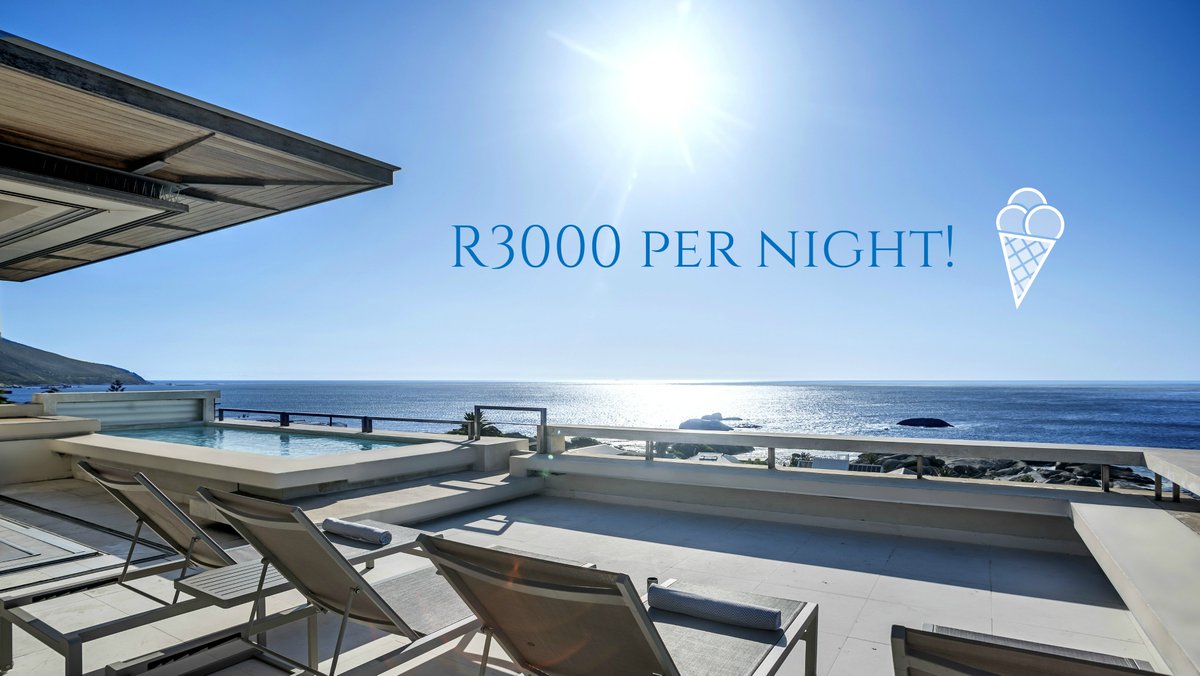 blueviewsvillas's tweet photo. Book our PENTHOUSE 1 at R3000 PER NIGHT!Email Click here https://t.co/N8kAJK0ETE to book! #winterspecials #winter #blueviews #campsbay https://t.co/13wTZYFUNi