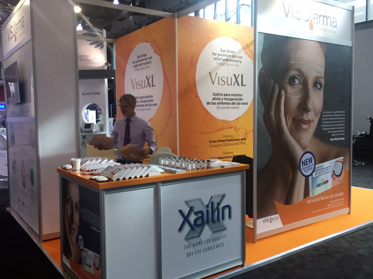 VISUfarma's tweet photo. It's day one of #rcophth2017 .The #VISUfarma UK team is ready to welcome you on Stand T.#Meibopatch #Xailin #VisuXL. https://t.co/3zM1b3gefw