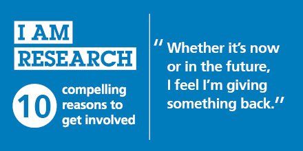 NIHRresearch's tweet photo. Patients and the public are vital to #healthresearch. Learn more here https://t.co/6SVayTCERS #IamResearch #ICTD2017 https://t.co/YpjmeYuHXa