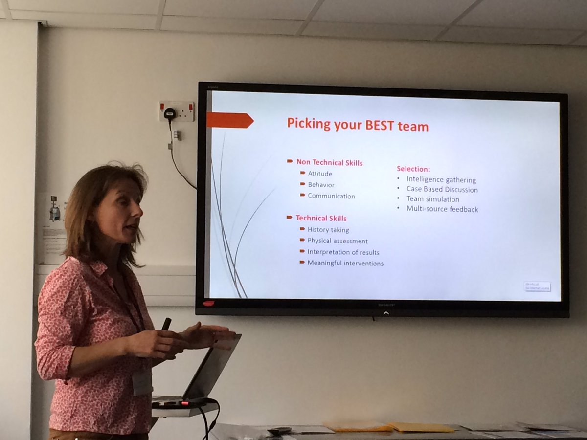 Kristy teaching human factors at Sheffield TILS