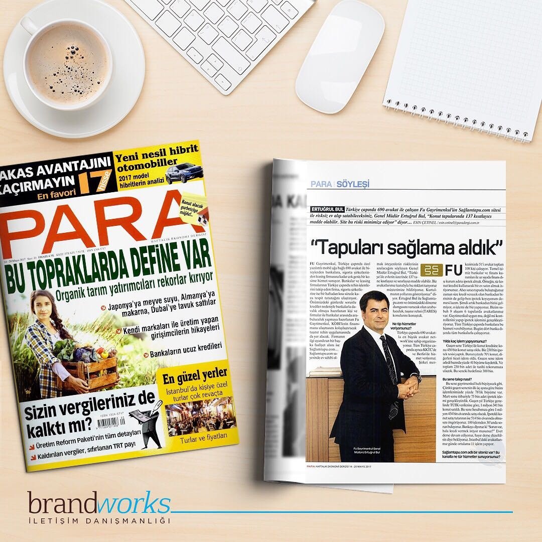 #fugayrimenkul Para Dergisi'nde. <a href="/FuGayrimenkul/">FU Gayrimenkul</a> <a href="/ParaDergisi/">Para Dergisi</a> #brandworks
