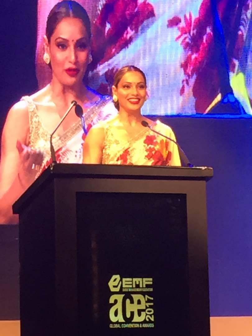 emf_ace's tweet photo. The Gorgeous Lady Ms. Bipasha Basu on stage #emfACE2017 
@bipsluvurself https://t.co/xpeyAzc0hY