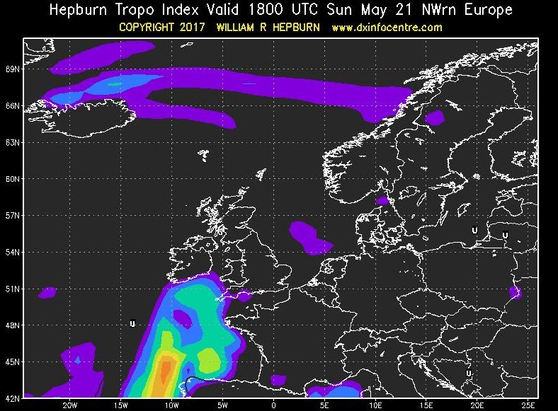 RestoreTVHelp's tweet image. High atmospheric pressure could cause #TVinterference in areas across the country from Tuesday to Friday this week: dxinfocentre.com/tropo_eur.html