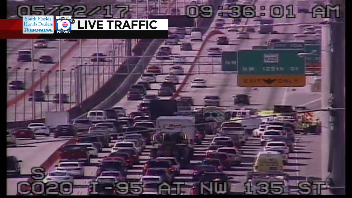 Crash on I-95 SB at NW 125th St #traffic https://t.co/1Iwb81q5IW