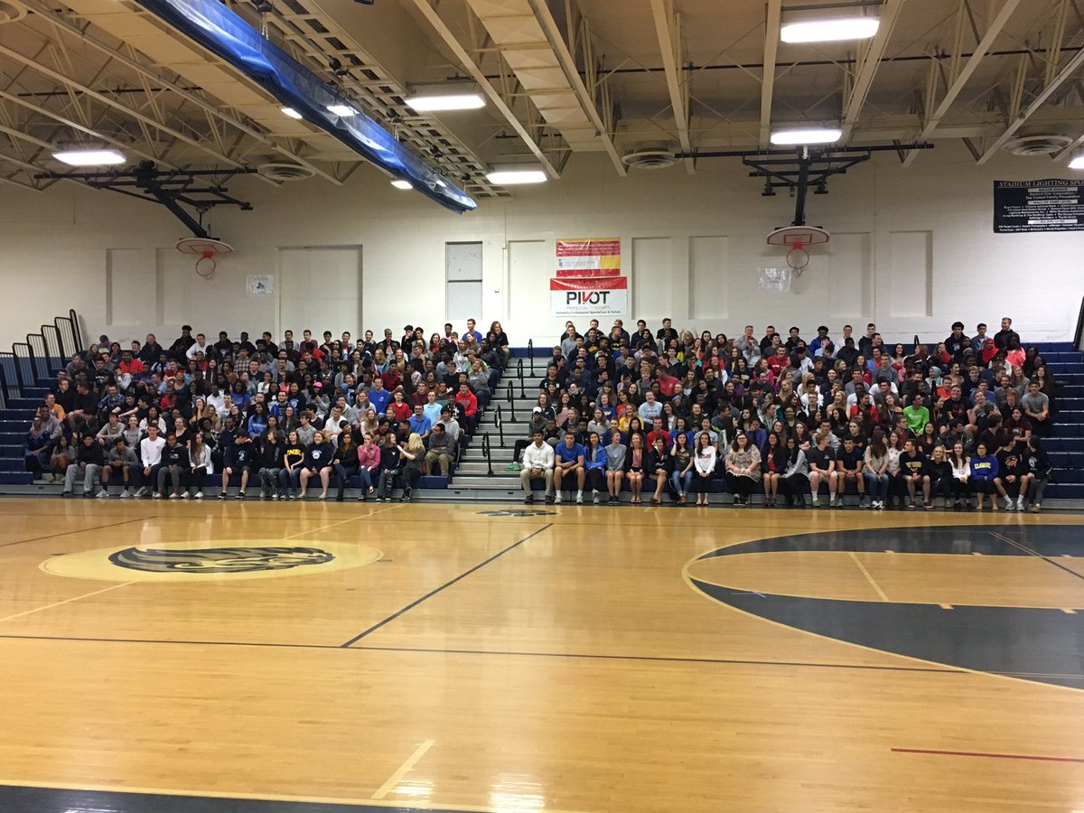 Senior class picture! Last time together in the gym! #HowardPride
