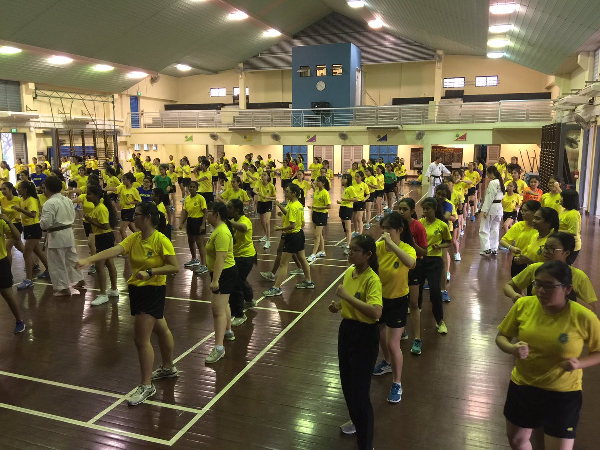 Coaching service at Crescent Girls' School..... Sensei Derrick &amp; Sensei Benson
