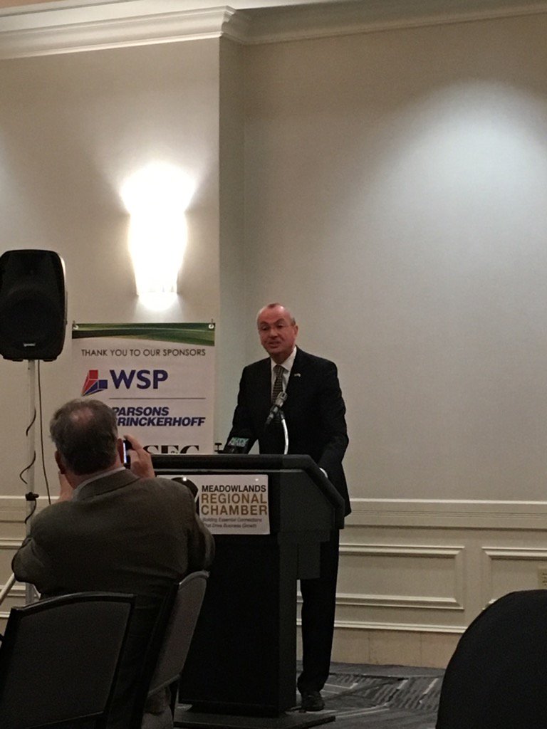 Great hearing @PhilMurphyNJ at @MR_Chamber breakfast this morning about infrastructure improvements. #HesGotOurBack