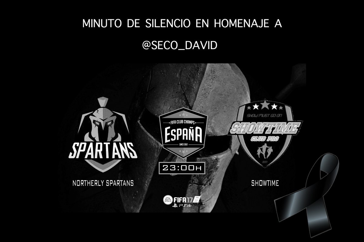 SpartansVFO's tweet photo. Hoy no queremos mostrar colores en nuestro cartel de @fccespana vs @SHOWTIME_VFO en homenaje a #seco_david @Jugador_404 #minutodesilencio https://t.co/7Xm5sBo58b