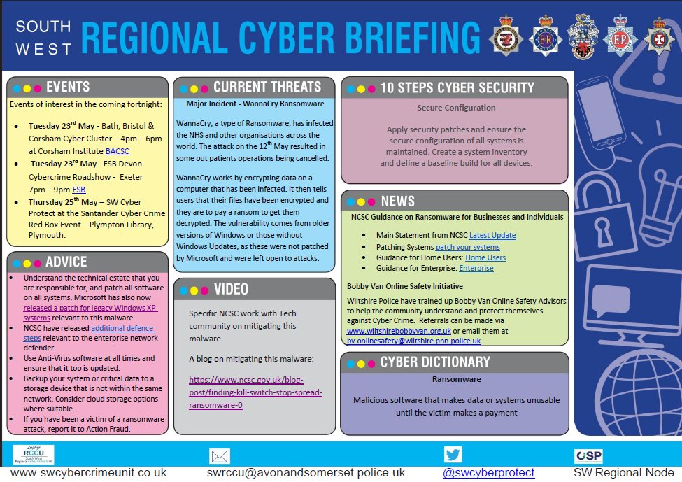 Check out our Cyber Briefing - also available on our website swcybercrimeunit.co.uk #cybercrime #southwest #zephyr