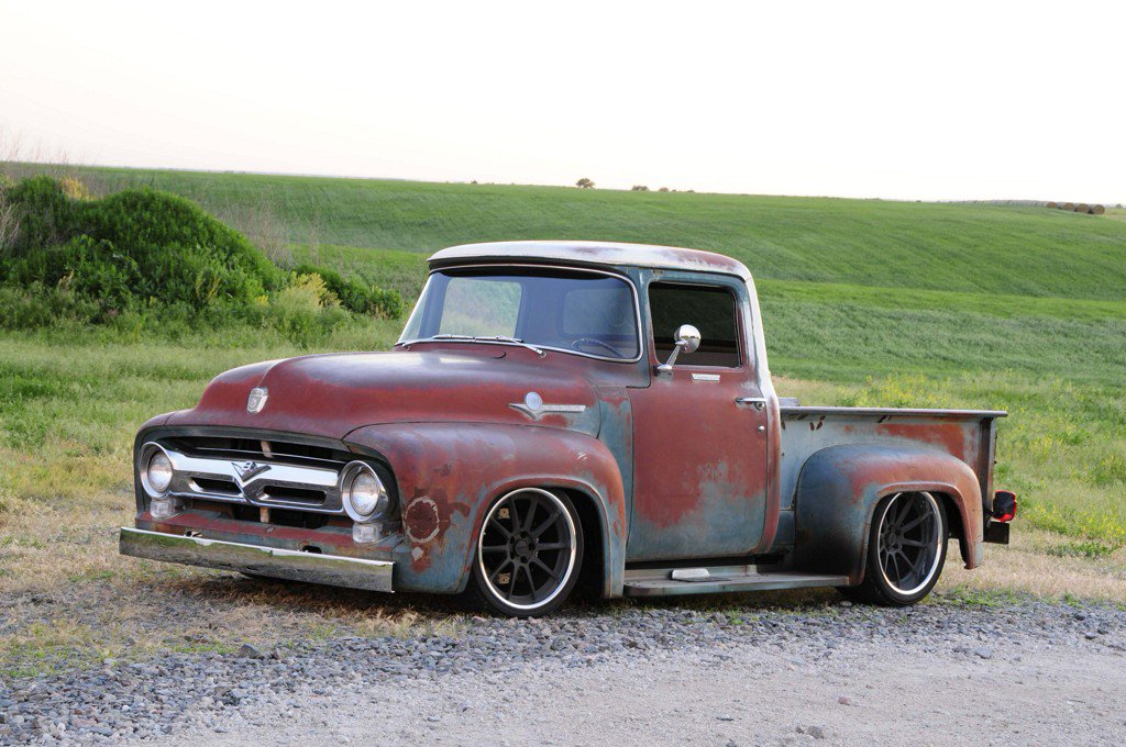 hotrodmagazine's tweet photo. The Ultimate Sleeper 1956 Ford F-100 with Small-Block V-8 Power: https://t.co/OxLHGpZpOi https://t.co/B8nCqwhBRh