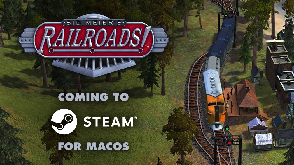 feralgames's tweet image. Build a railroad empire and shape a nation! Sid Meier's Railroads! for macOS comes to Steam on May 25th. Minisite: feralinteractive.com/xx/mac-games/r…