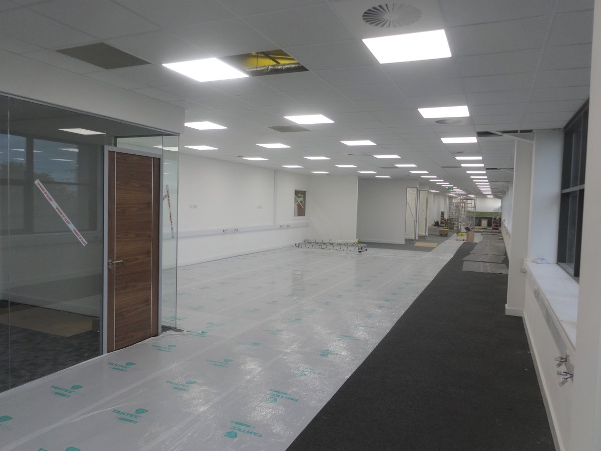 swiftecgroup's tweet photo. Just received this picture of Taktec Carpet Protection Film being used on a office Fit Out project in Leeds. https://t.co/kcpXDjFZwE https://t.co/7r2u5WoC5c