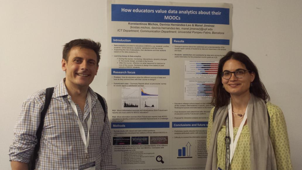 daviniahl's tweet photo. With our #EMOOCs2017 poster @Kostas_Mic https://t.co/kkxUWfRdeM
