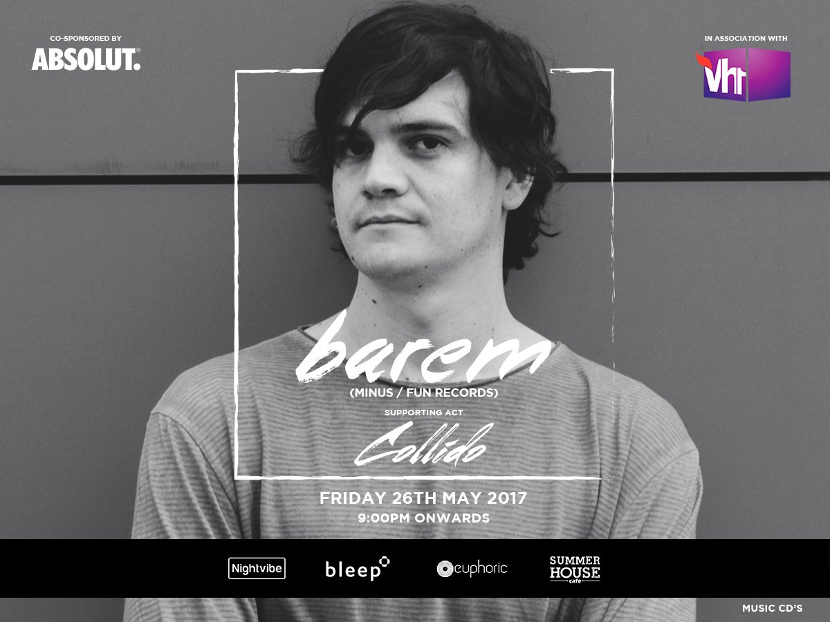 We team up with @AbsolutIndia this Friday at <a href="/SummerHCafe/">Summer House Cafe</a> to bring to you <a href="/baremmusic/">Barem</a> from <a href="/minusinc/">MINUS</a> 

@Vh1India <a href="/EuphoricMag/">Euphoric Magazine</a> #Techno #Delhi