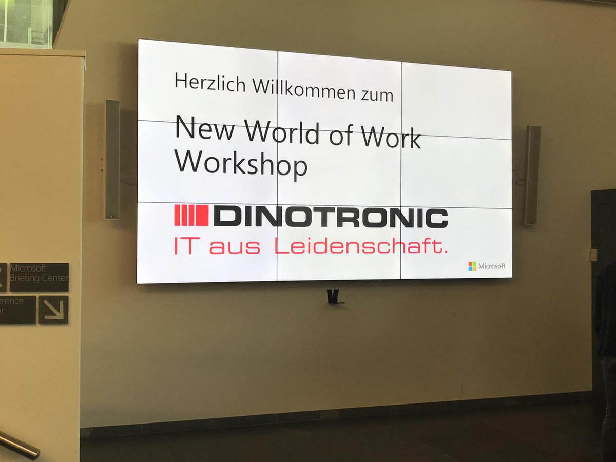 Heute Nachmittag begrüssen wir KMU-Führungskräfte zu unserem New World of Work - Workshop im Hause Microsoft. #dinotronicag #microsoft
