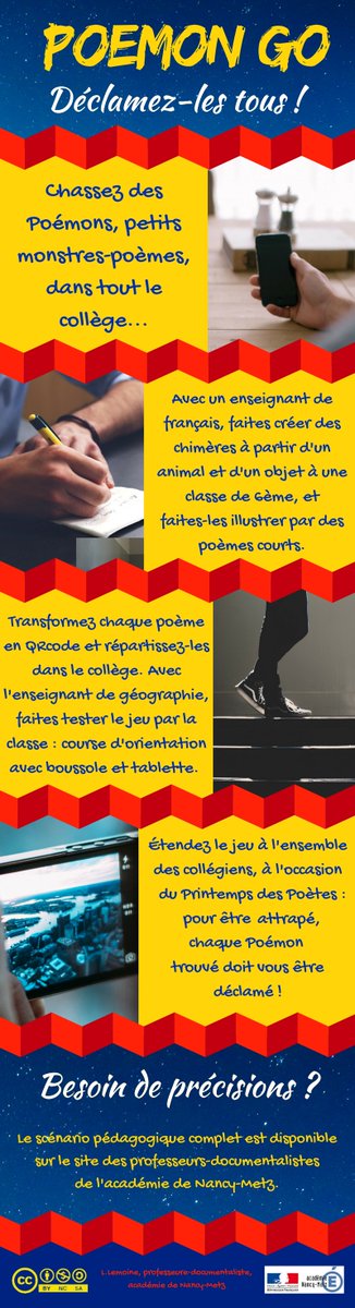 DOC_edu_num's tweet photo. Scénario #EDUbases #documentation @acnancymetz @Prof_docNancy_M "Poemon Go : déclamez les tous !" https://t.co/TgZYztBFfd https://t.co/50qvscGubE