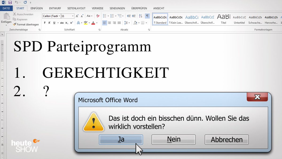 Muss reichen, raus damit. #SPD