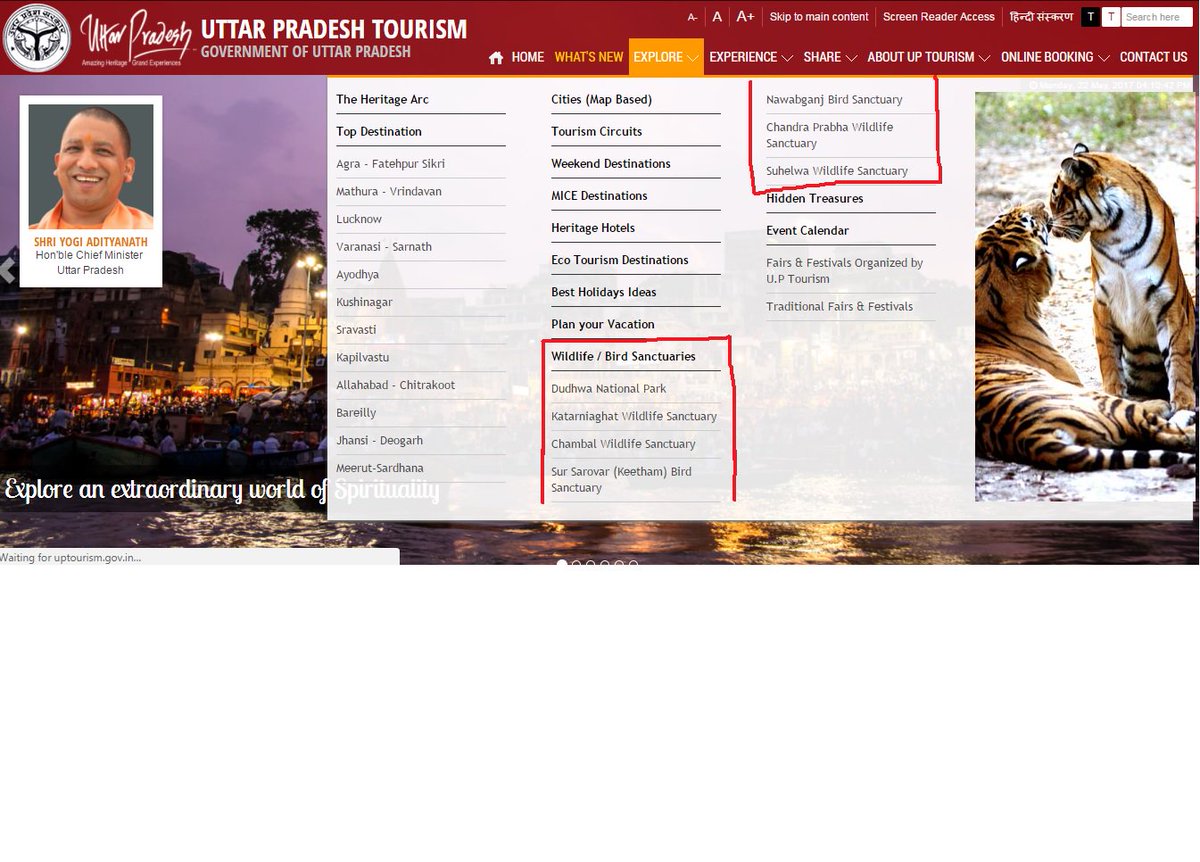 Sad to see no words abt <a href="/TigerReservePBT/">Pilibhit Sanctuary</a> on <a href="/uptourismgov/">UP Tourism</a> official site of UP tourism.<a href="/myogiadityanath/">Yogi Adityanath</a> <a href="/RitaBJoshi/">Prof. Rita Bahuguna Joshi</a> #nowordsforPTR