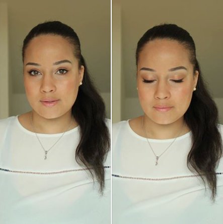 I've used lots of lovely peachy tones to create this summery look for Jessica's wedding.