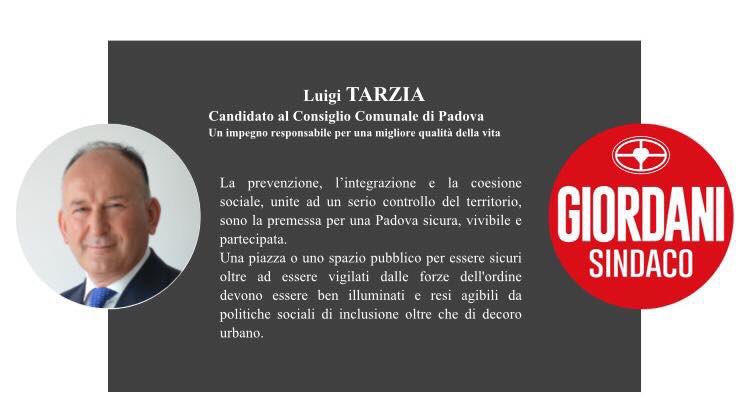 Elezioni Amministrative #Padova  2017 : #SicurezzaeLegalità Alleanza <a href="/GiordaniSindaco/">GiordaniSindaco</a> #progettisicurezza #listagiordanisindaco #votatarzia