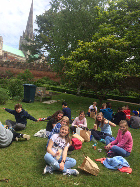 Lunch at Chichester Cathedral #culturaladventure #trinitylife @TrinitySeniorSc