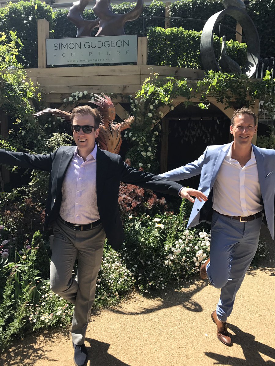 SimonGudgeon's tweet image. Caption please... @TheAntonDuBeke and @BrendanCole dancing alongside Firebird. @The_RHS @GWandShows @bbcstrictly #rhschelsea