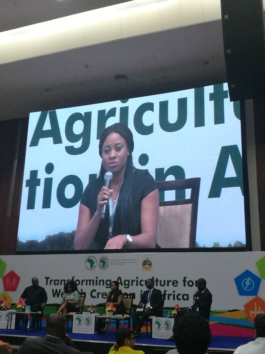 Mme Evelyn Ohanwusi, cheffe partenariats, plaidoyer et mobilisation des Ressources, Jeune Agripreneurs. Nigeria. #AfDBAM2017