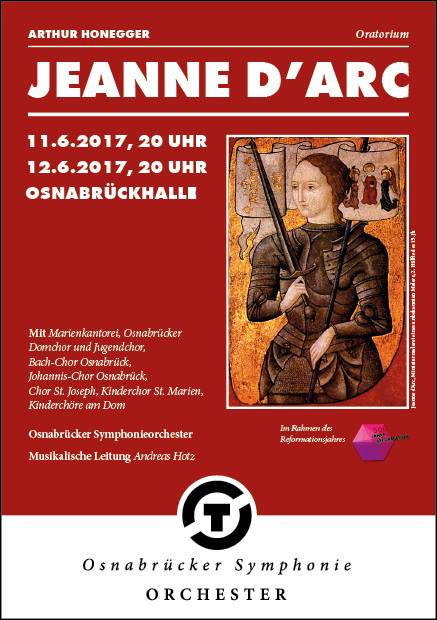 Wir freuen uns sehr bei diesem Konzert mitwirken zu dürfen und ihr seid natürlich wieder ganz herzlich willkommen.
<a href="/TheaterOsna/">Theater Osnabrück</a> #jeannedarc