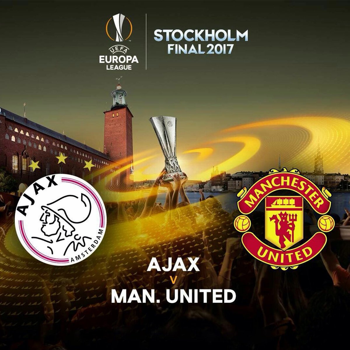Finale UEFA Lige Evrope! #uefaeuropaleague #stockholmfinal2017 #24thmay #friendsarena #manchesterunited #ajax #football #wearewind