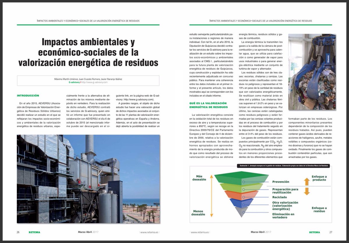 RevistaRETEMA's tweet photo. Impactos ambientales y económico-sociales de la #valorización energética de #residuos ⚡️ https://t.co/s0VsSNxzqf https://t.co/ifEjUI0Yxa