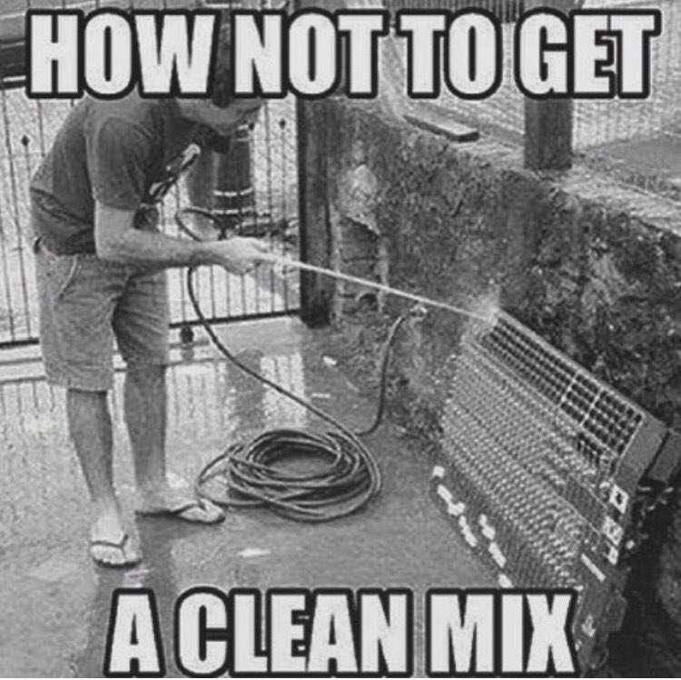 WorshipSoundGuy's tweet image. How NOT to get a clean mix!