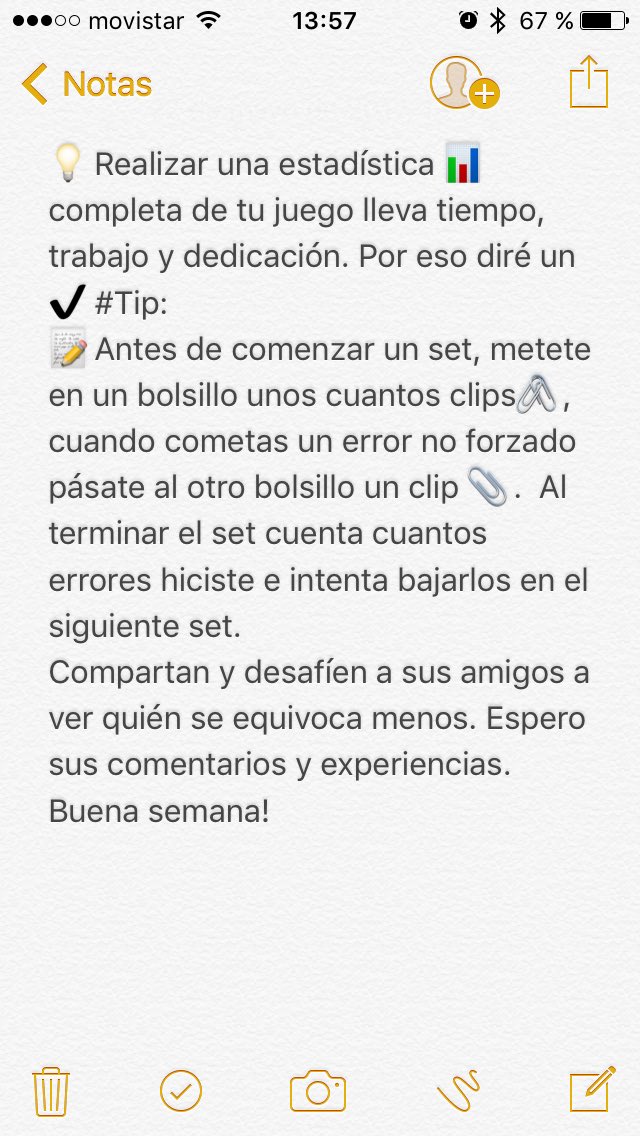 RodriOvide's tweet photo. Les dejo un consejo 📝de cómo controlar los errores no forzados. Espero que les sirva y comentes como les fue. https://t.co/VS0fBrOfoq