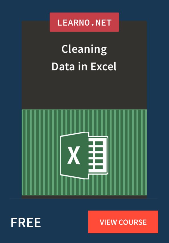 maartenzam's tweet photo. ICYMI: 1.5 hours of tips ’n tricks to clean data in Excel in my (free!) @learnonet course ‘Data cleaning in Excel’ https://t.co/CFkiCAhmon https://t.co/tLntPeo4al