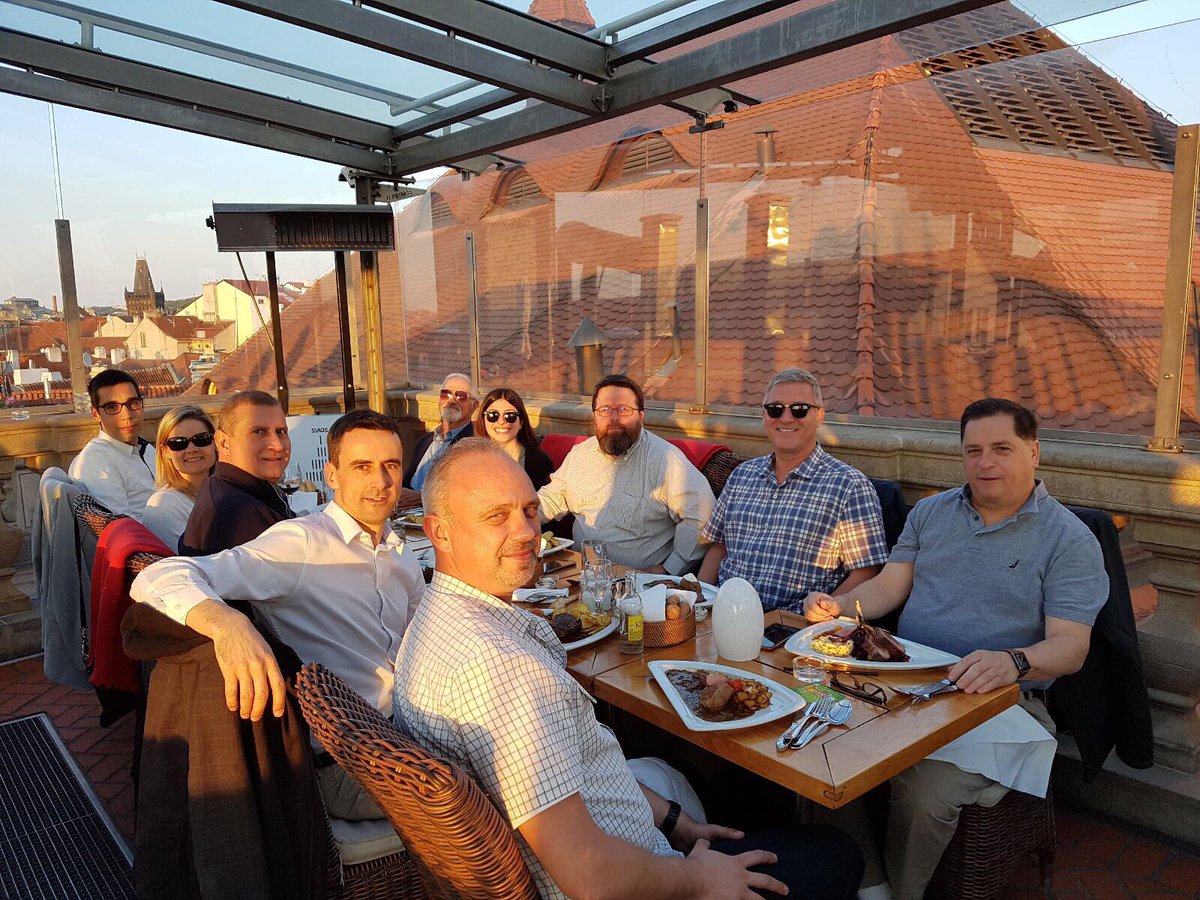 PaulHGrossman's tweet photo. The trade mission to the Czech Republic &amp; Poland kicked off Sunday evening w/ 8 Virginia companies #NewVAEconomy #VAExports #GrowVaBiz https://t.co/Dgd20pe13O