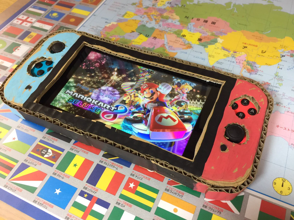 本物とピッタリサイズ！自作ニンテンドーswichが本物にw