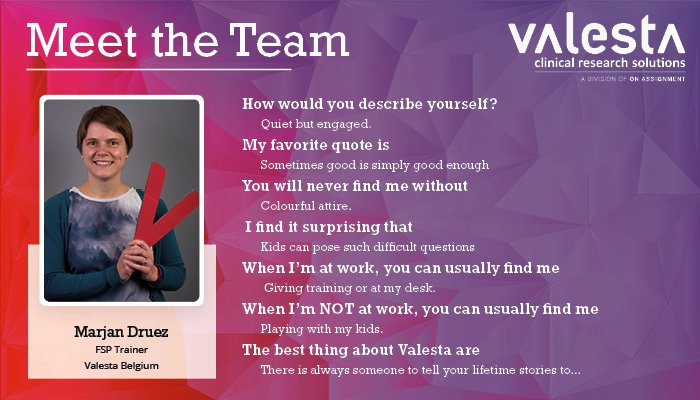 #meettheteam             
Curious about who you can meet at Valesta? Get a better understanding of the
people that make our company unique