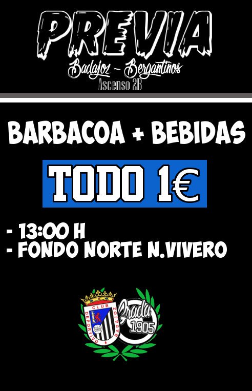 Este domingo el <a href="/CDBadajoz/">CD Badajoz</a> te necesita para pasar la eliminatoria. Entradas para el partido disponibles por 5€. ¿Te lo vas a perder?