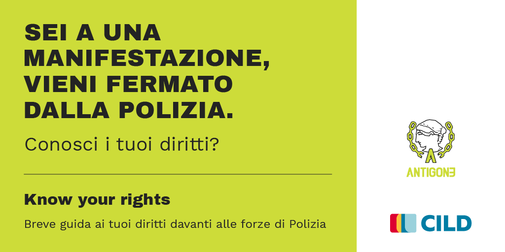 AntigoneOnlus's tweet photo. Vieni fermato dalla polizia? Ecco una guida ai tuoi diritti: https://t.co/k0ftI6xtgH @Cild2014 https://t.co/uaRTwQw0pj