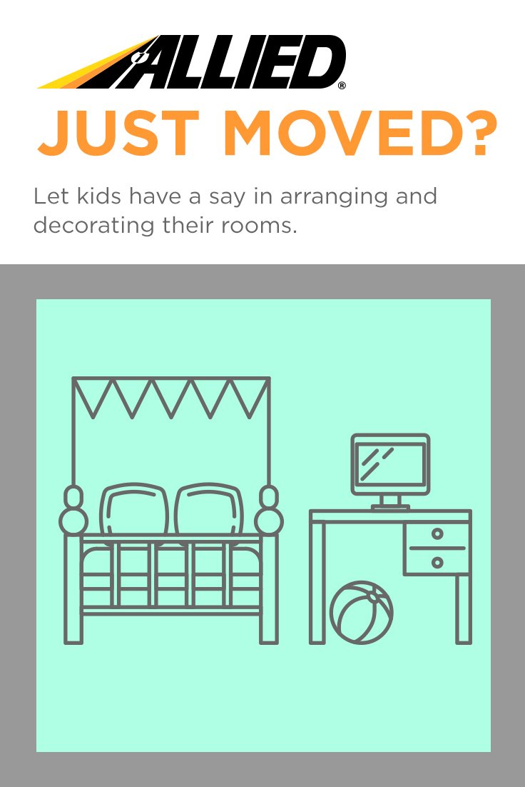 Here's a moving tip that will keep everyone happy: Let the kids have a say in decorating their rooms! #Tips #Moving