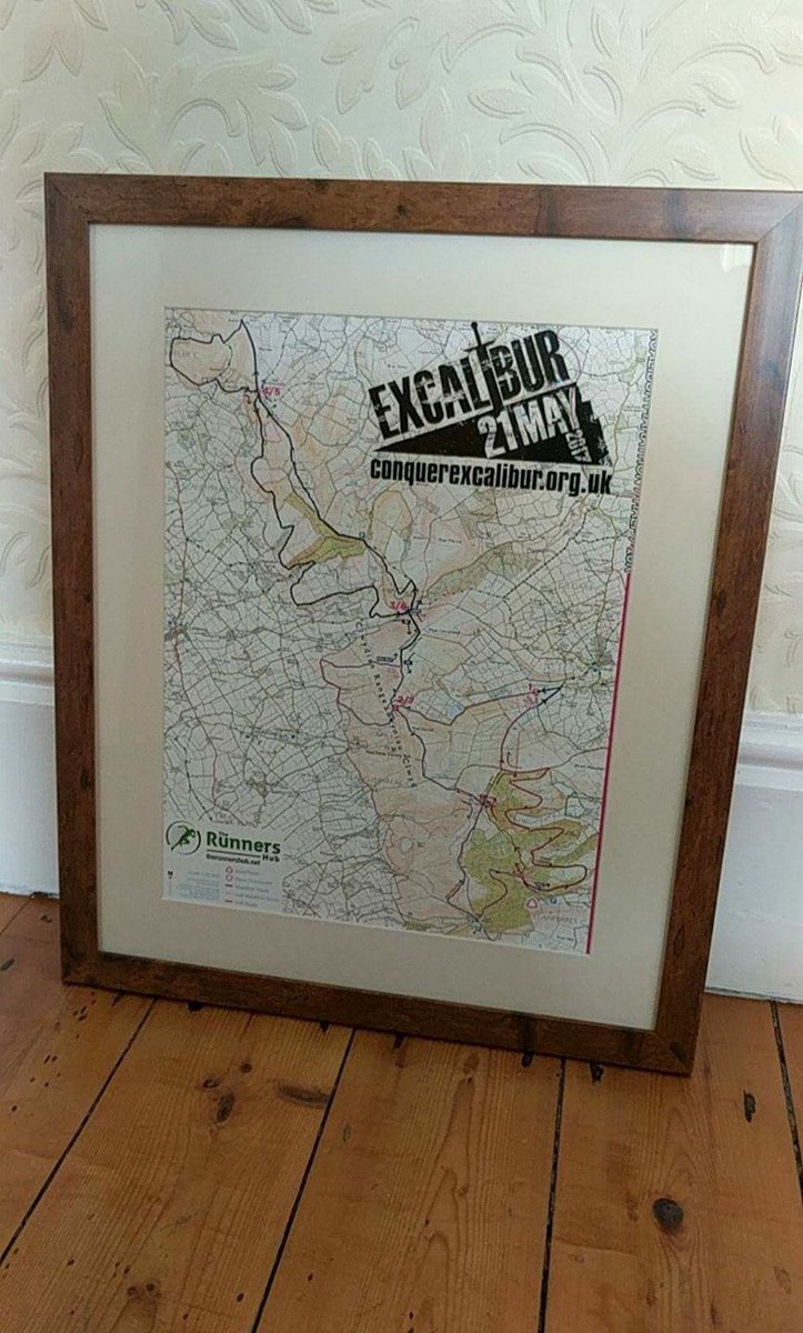 One of Runners enjoyed it so much yesterday, he framed his map! What a great momento 😄 <a href="/UKRunChat/">UKRunChat</a>